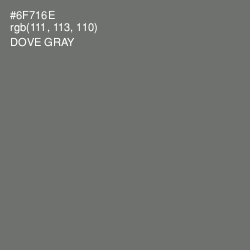 #6F716E - Dove Gray Color Image